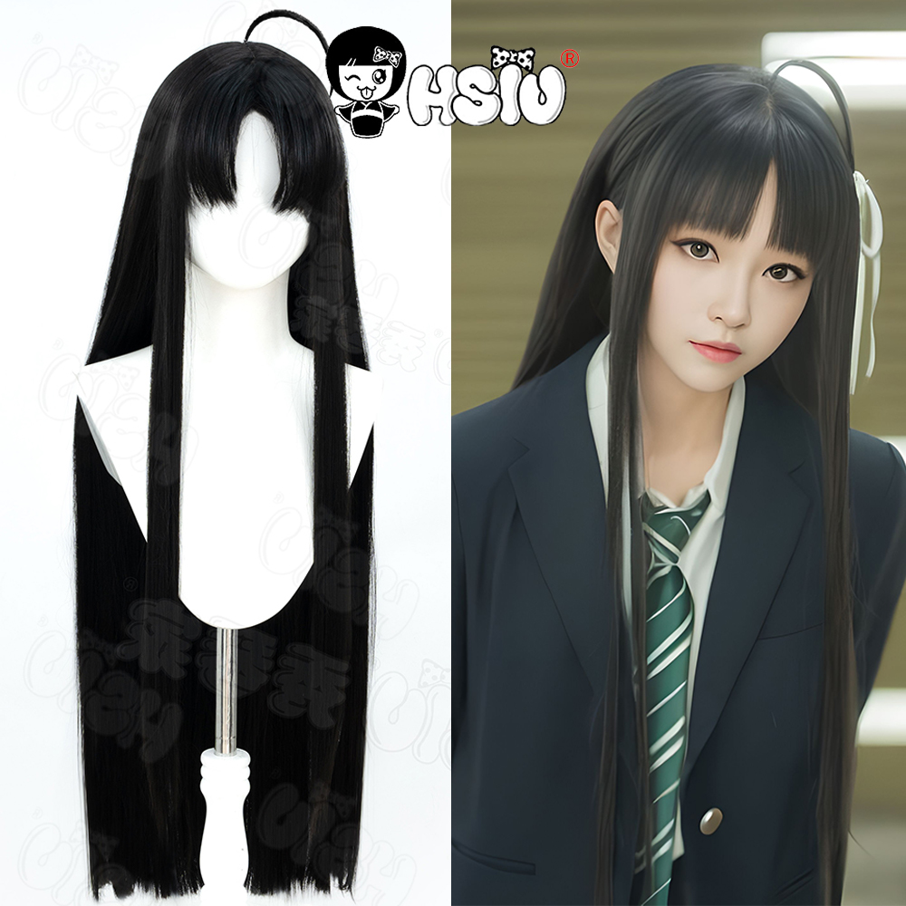 Anime Cosplay Girl With Black Hair - Awa Subaru Cosplay Wig HSIU 80CM