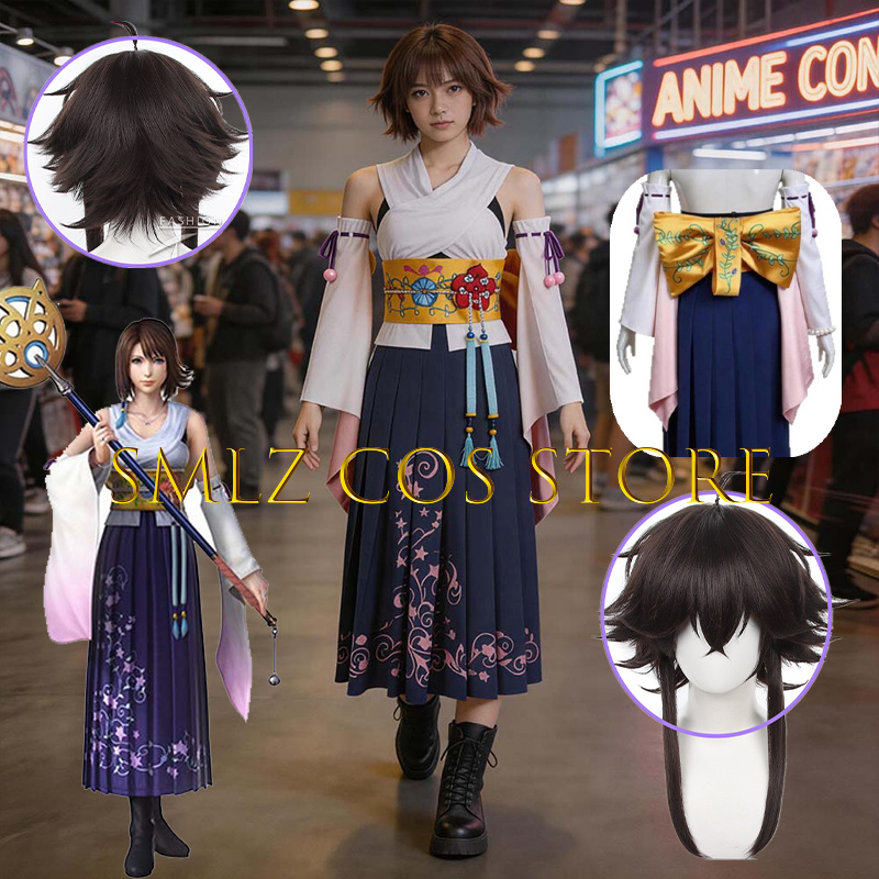 Anime Cosplay Dress For Women - Smlz FFX Yuna Cosplay Anime FF10
