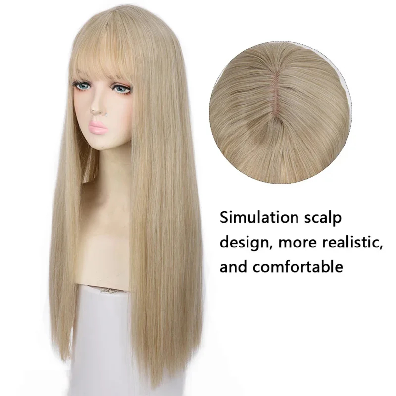 Anime Cosplay Girl With Black Hair - 2026 Houyan synthetic long straight hair