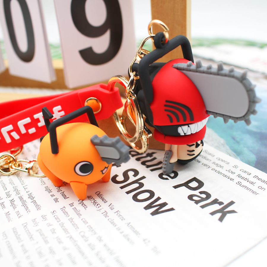 Anime Cosplay Chainsaw Man - Chainsaw Man Keychains Cartoon Anime Keyrings