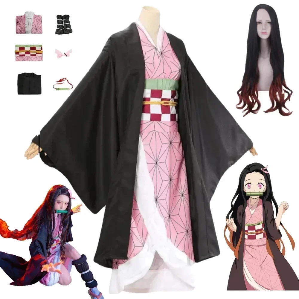 Anime Cosplay Anya - Kamado Nezuko Cosplay Kostuum Anime Kimono