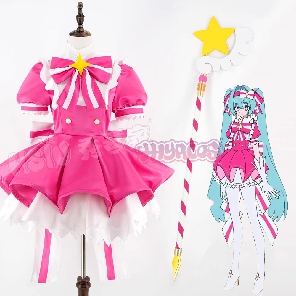 Anime Cosplay Japanese Girl - MMiku Retry Cosplay Costumes Wig Pink