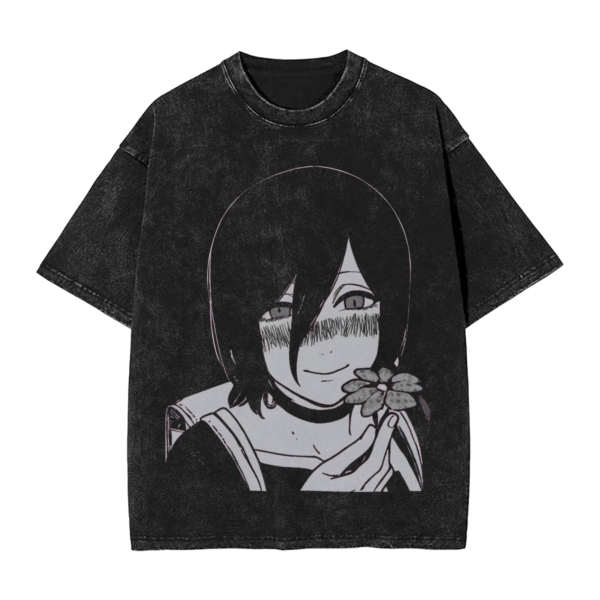 Chainsaw Man Washed Cotton T-S - Anime Cosplay Chainsaw Man recension och pris