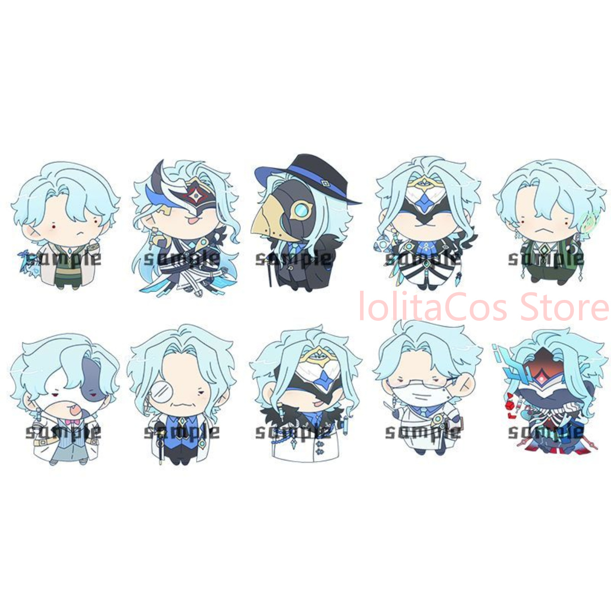 10pcs Genshin Impact Il Dottor - Anime Cosplay Kawaii recension och pris
