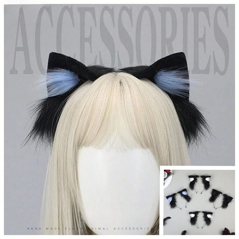 1pcs Cat Ears Halloween Headba - Anime Cosplay Girl With Black Hair recension och pris
