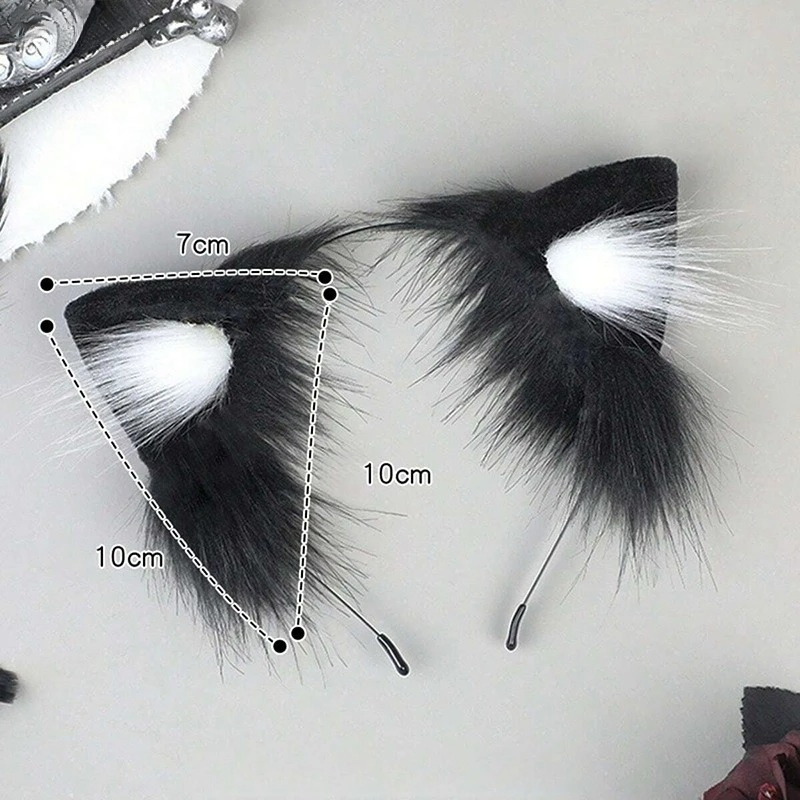 1pcs Cat Ears Halloween Headba - Anime Cosplay Girl With Black Hair recension och pris