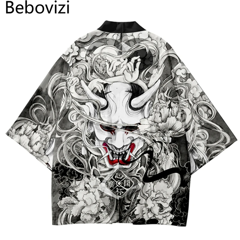 Demon Print Samurai Shirt Clot - Asian Cosplay Anime recension och pris