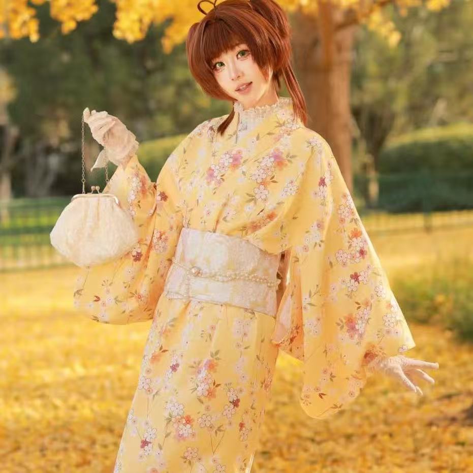 Cute Anime Kimono for Girls Ye - Asian Cosplay Anime recension och pris