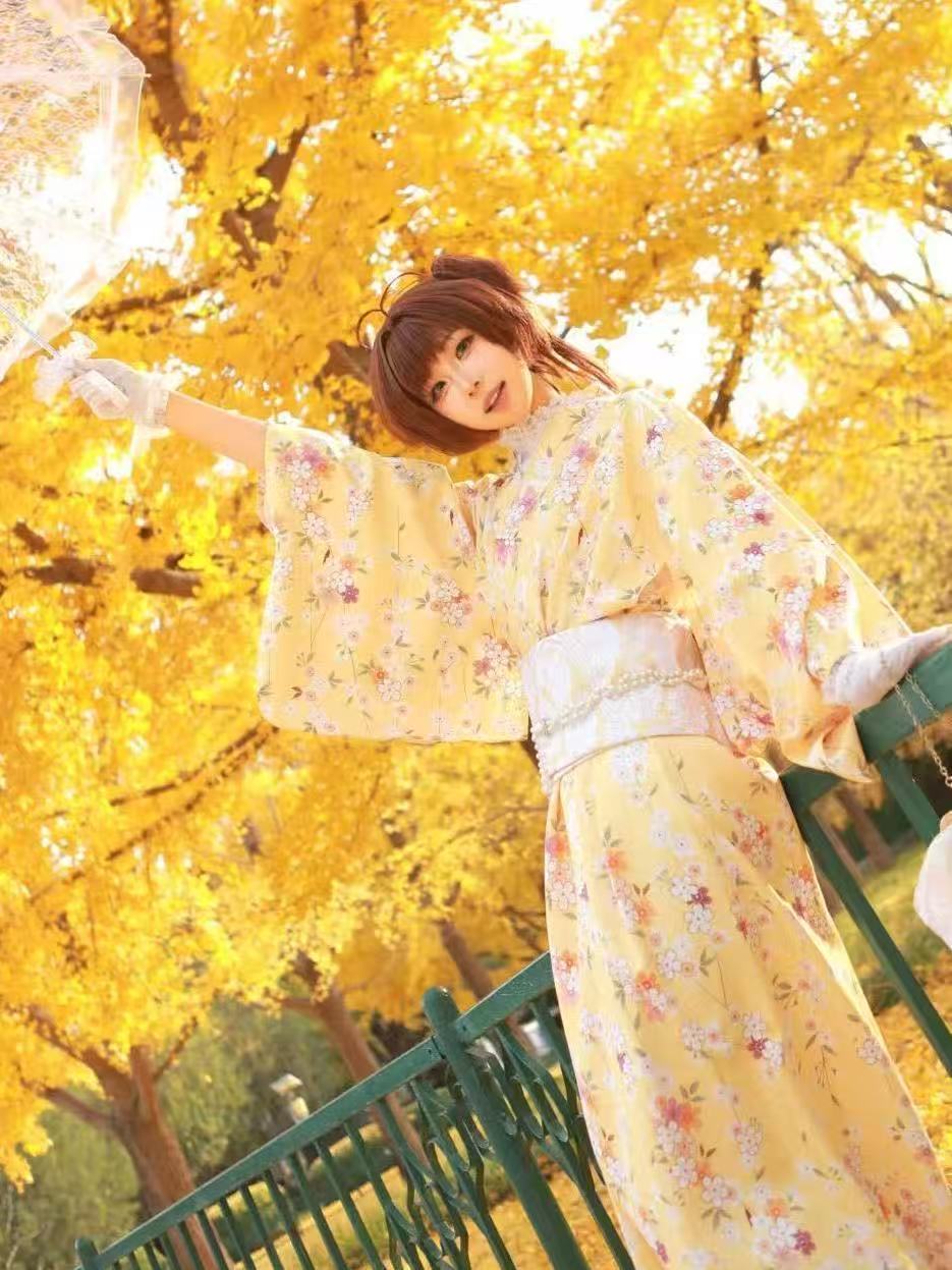 Cute Anime Kimono for Girls Ye - Asian Cosplay Anime recension och pris