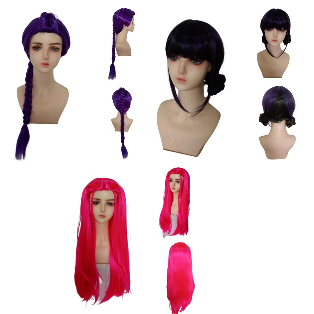Anime Long Purple Braiding Hai - Anime Cosplay Girl With Black Hair recension och pris
