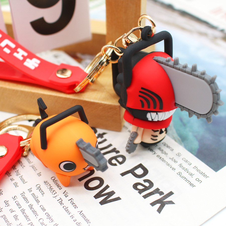 Chainsaw Man Keychains Cartoon - Anime Cosplay Chainsaw Man recension och pris