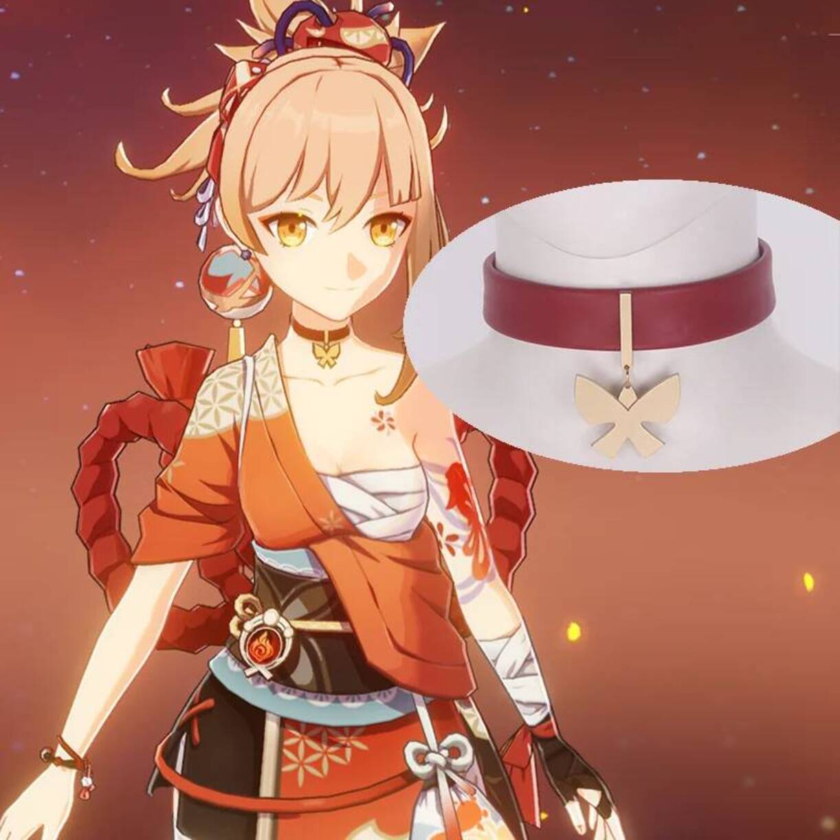 Game Genshin Impact Yoimiya Ne - Queen Anime Cosplay recension och pris