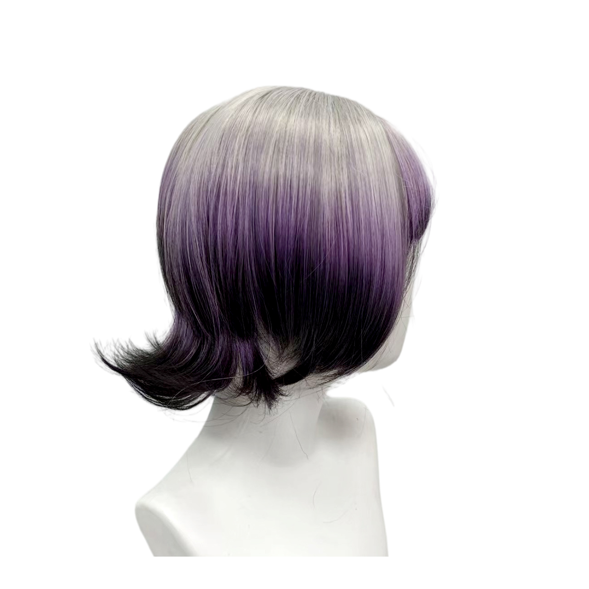 Grey Purple Black Ombre Bob Wi - Anime Cosplay Girl With Black Hair recension och pris