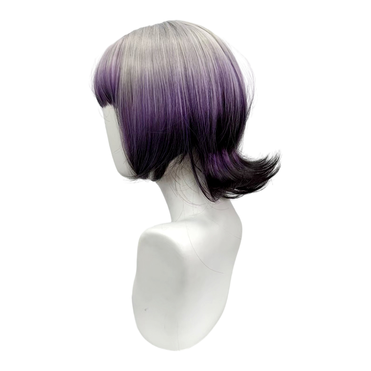 Grey Purple Black Ombre Bob Wi - Anime Cosplay Girl With Black Hair recension och pris