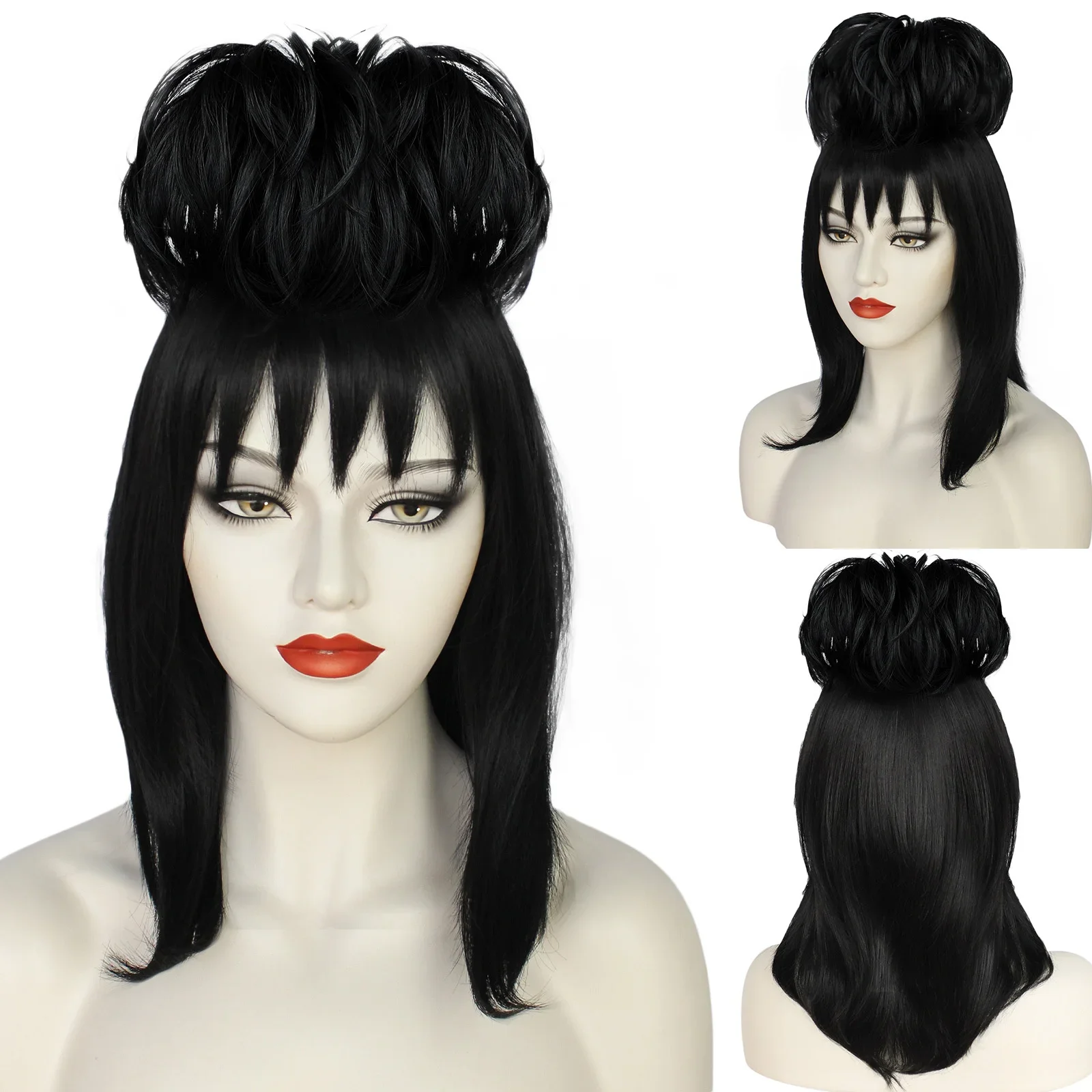 Lydia Deetz Cosplay Wig Bride  - Anime Cosplay Girl With Black Hair recension och pris