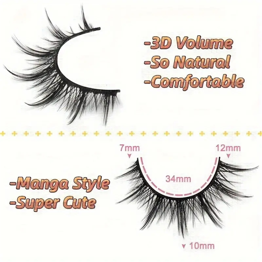 Natural Look False Eyelashes A - Asian Cosplay Anime recension och pris
