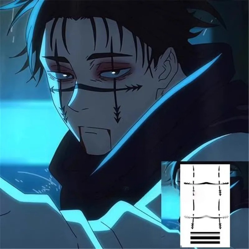 Choso Tattoo Sticker Anime Juj - Anime Cosplay Jujutsu Kaisen recension och pris